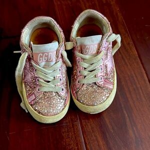 Golden Goose Pink Glit Baby Sneakers